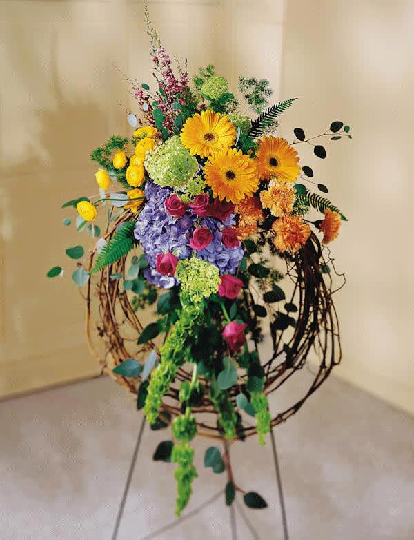 Rural Beauty Wreath Easel Spray