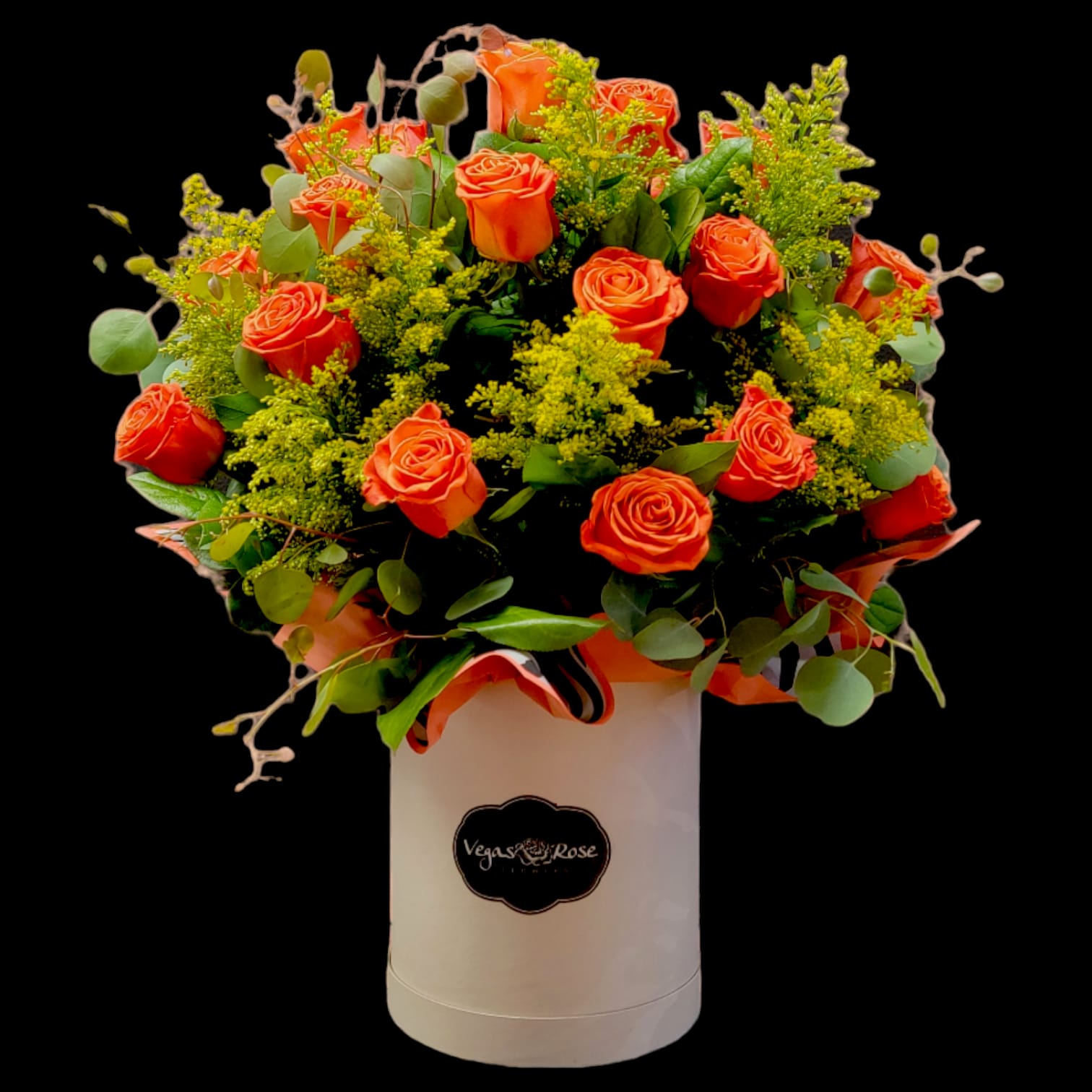 ORANGE ROSES IN ANY TISSUE BOX
