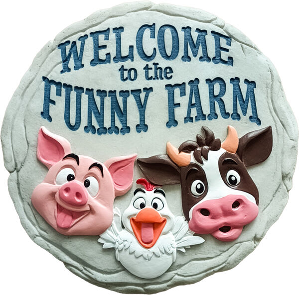 Funny Farm Stepping Stone Flower Bouquet