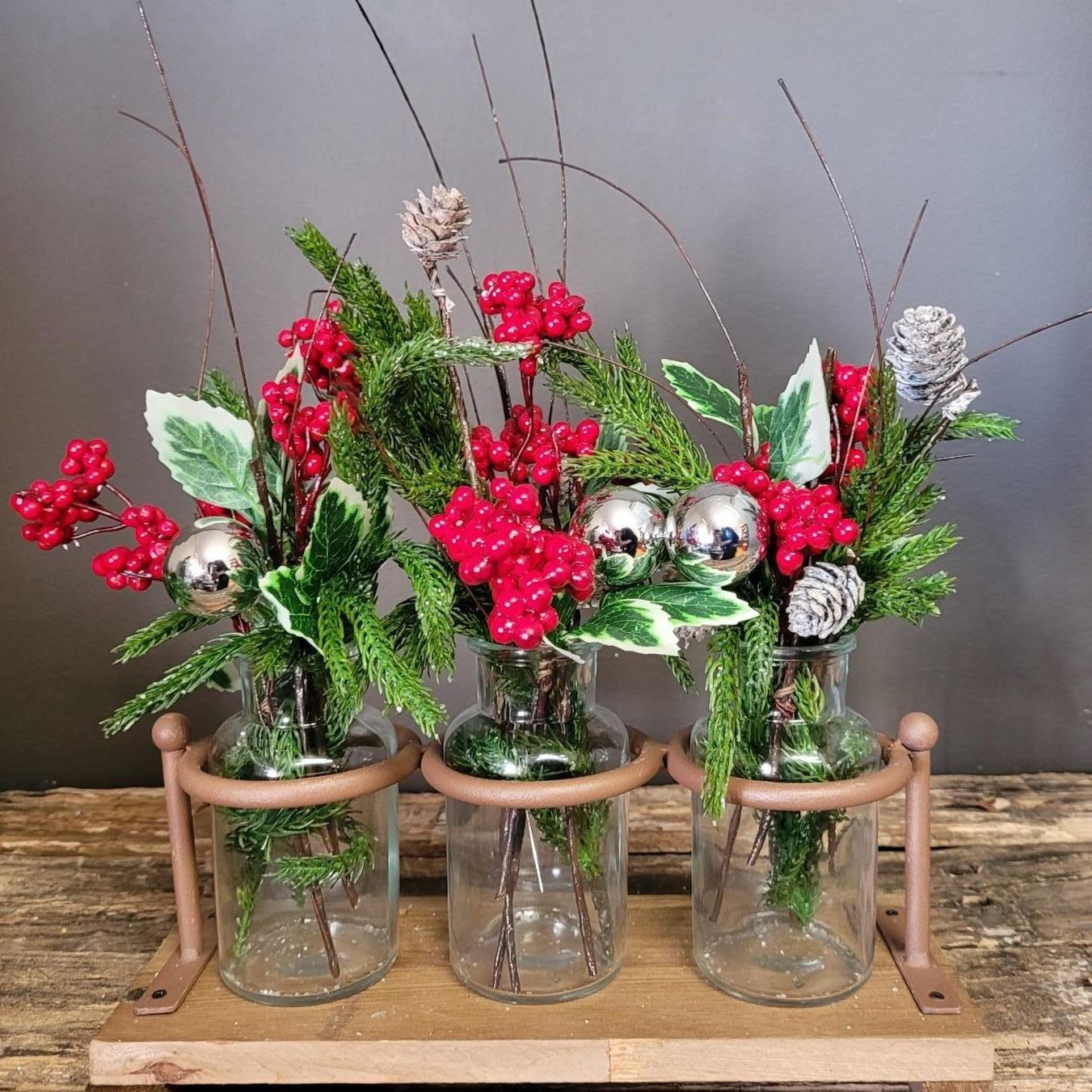 Winter Silk Everlasting Garden Flower Bouquet