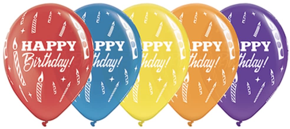 Birthday Candles Latex Balloon Flower Bouquet