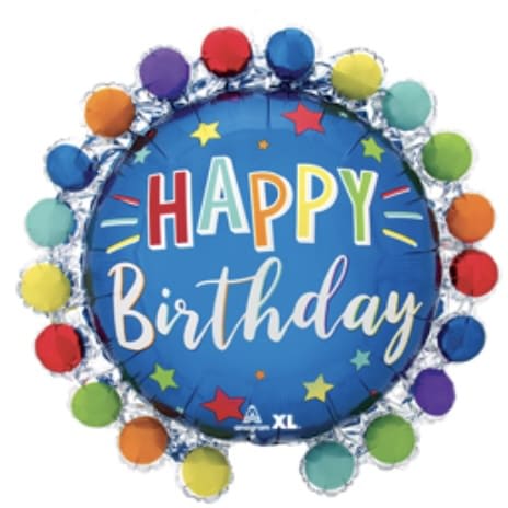 26 Inch Birthday Dot Circle Balloon