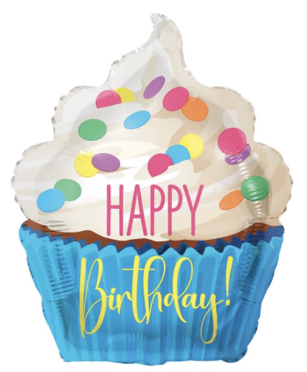 28 Inch Birthday Cupcake Balloon