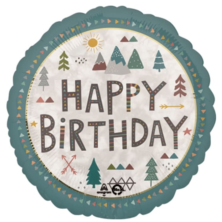 28 Inch Helium Saver Jumbo Birthday Wilderness Balloon Flower Bouquet