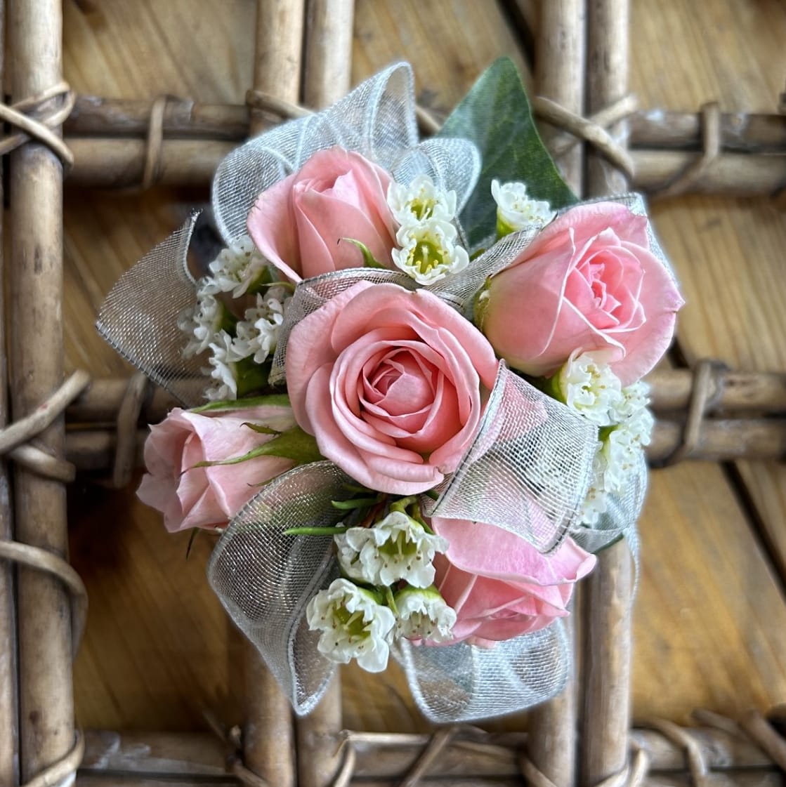 Pink Spray Rose Corsage