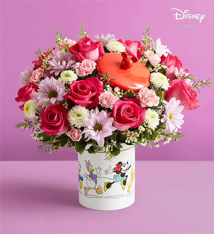 Disney Mickey Mouse & Friends Cookie Jar - for Mom Flower Bouquet