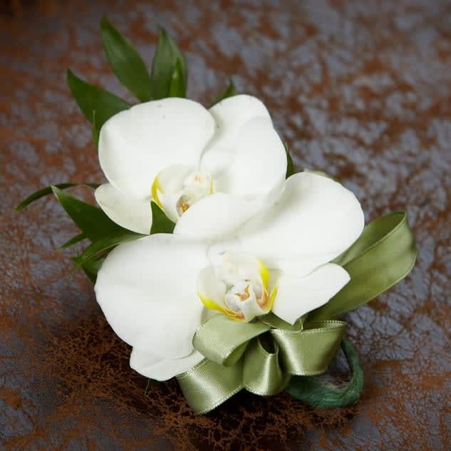 White Phalaenopsis Orchid Corsage