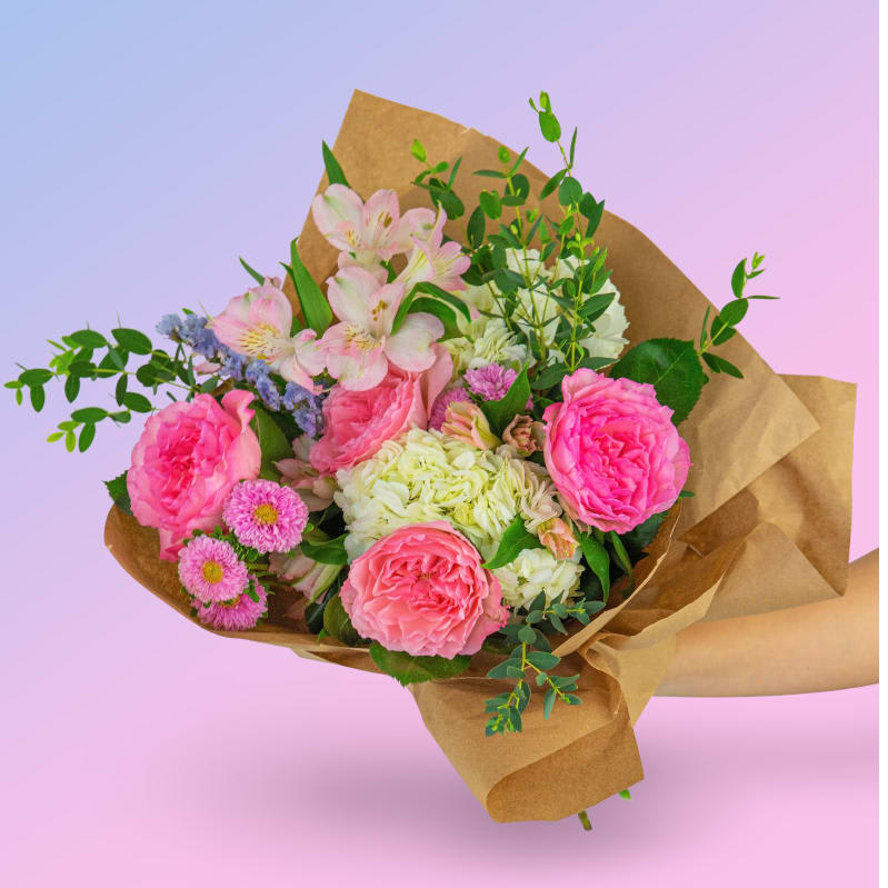 CLOUD NINE WRAPPED BOUQUET Flower Bouquet