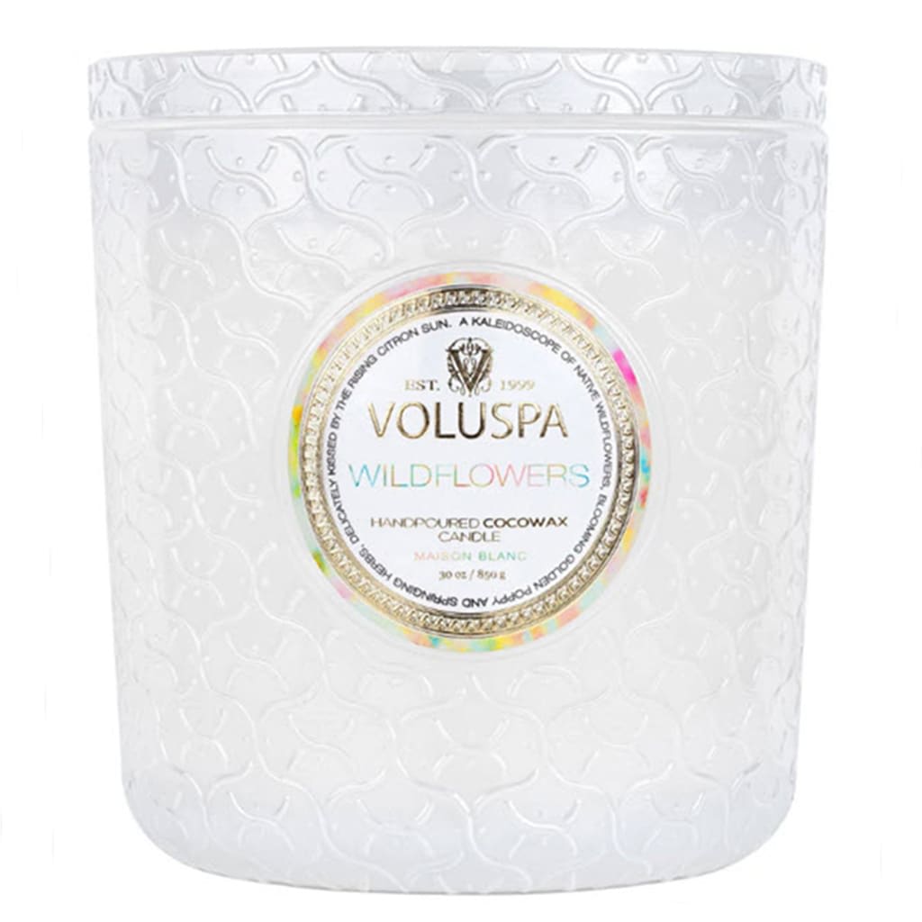 WILDFLOWERS 30OZ LUXE JAR CANDLE Flower Bouquet