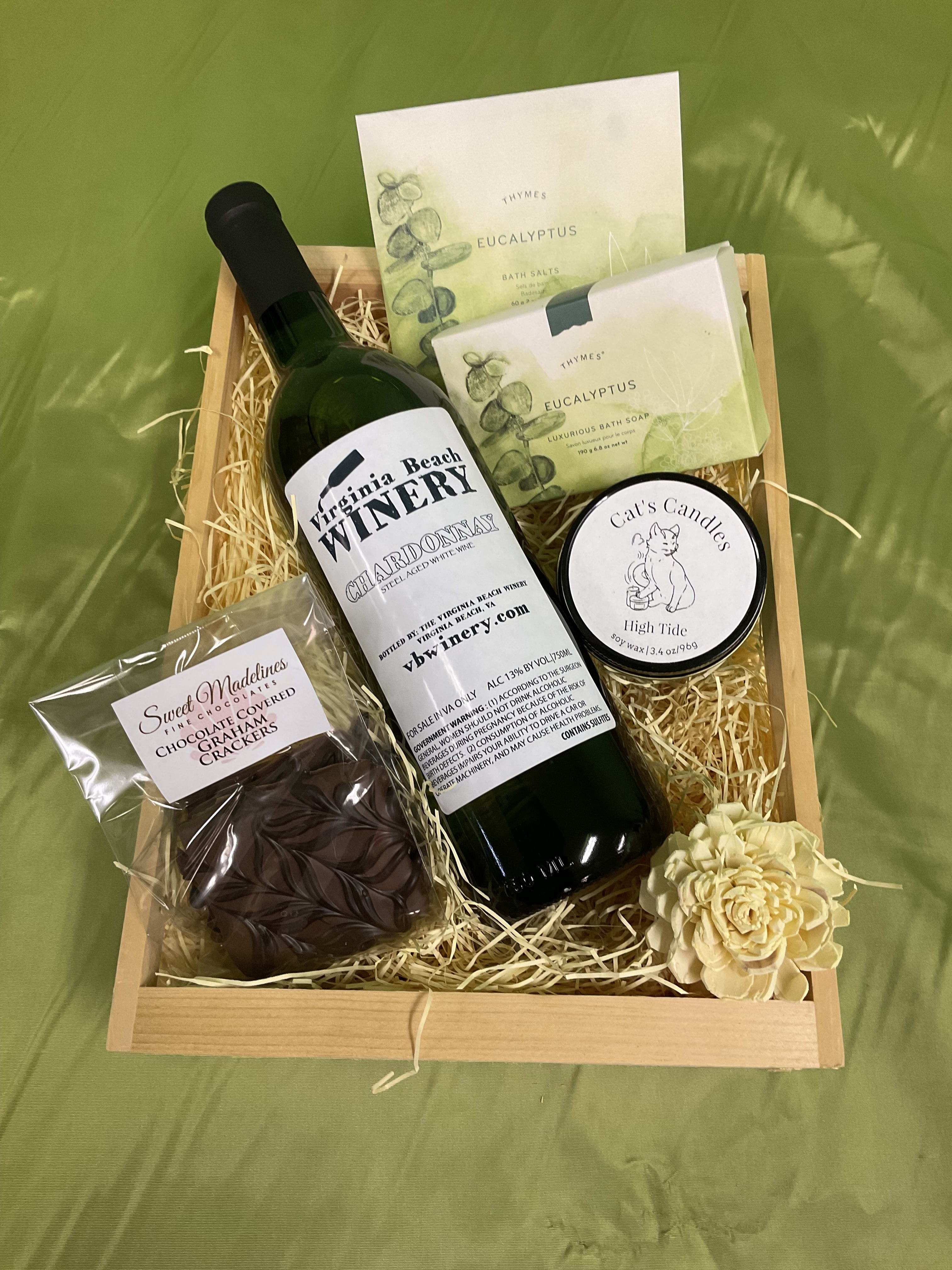 Eucalyptus Spa Day Basket Flower Bouquet