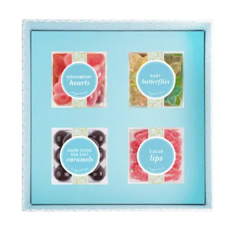 4pc Bento with Ribbon Flower Bouquet