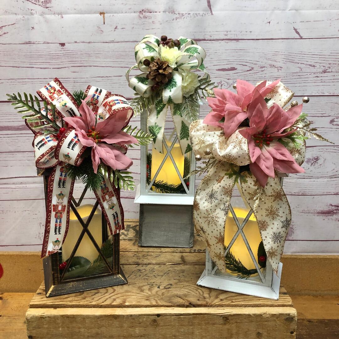 Brushed Finish Silk (Artificial) Christmas Lantern