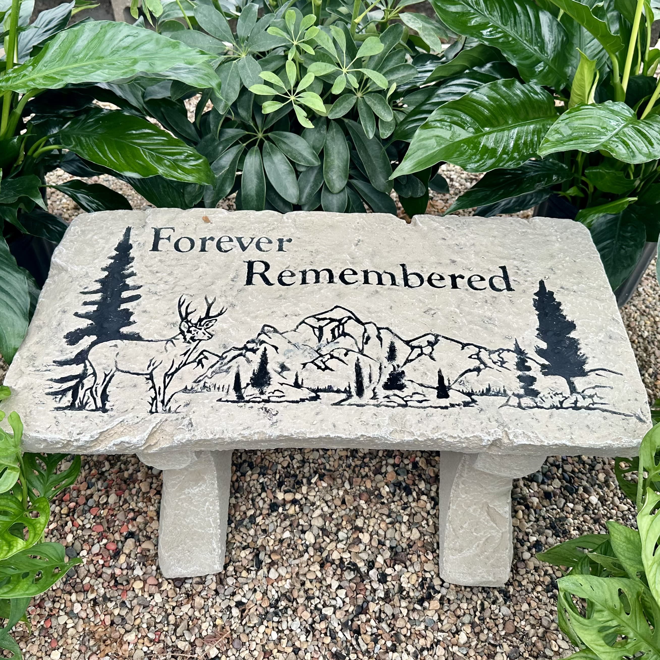 Forever Remembered Bench Flower Bouquet