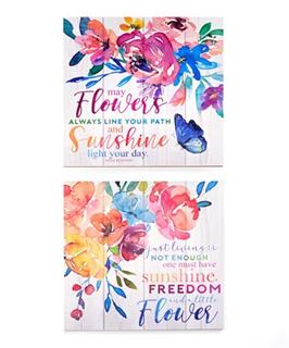 Floral Wall Plague Flower Bouquet