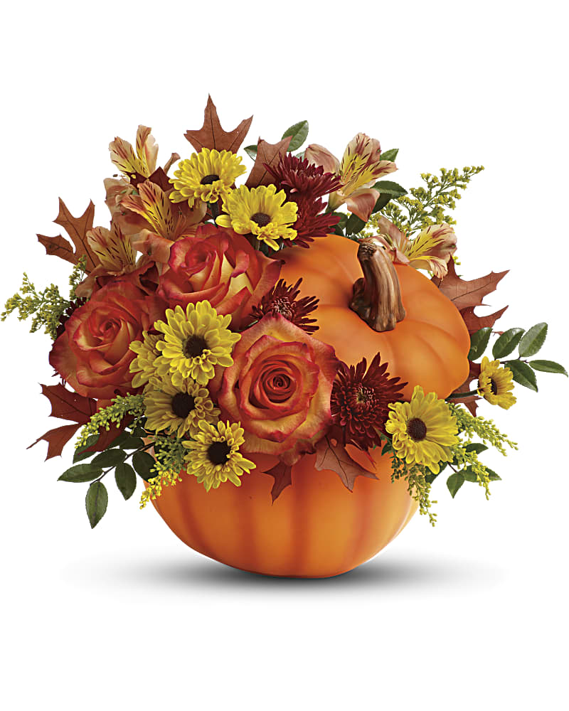 Ceramic Pumpkin Fall Flower Bouquet Flower Bouquet