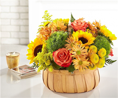 Harvest Sunflower Basket
