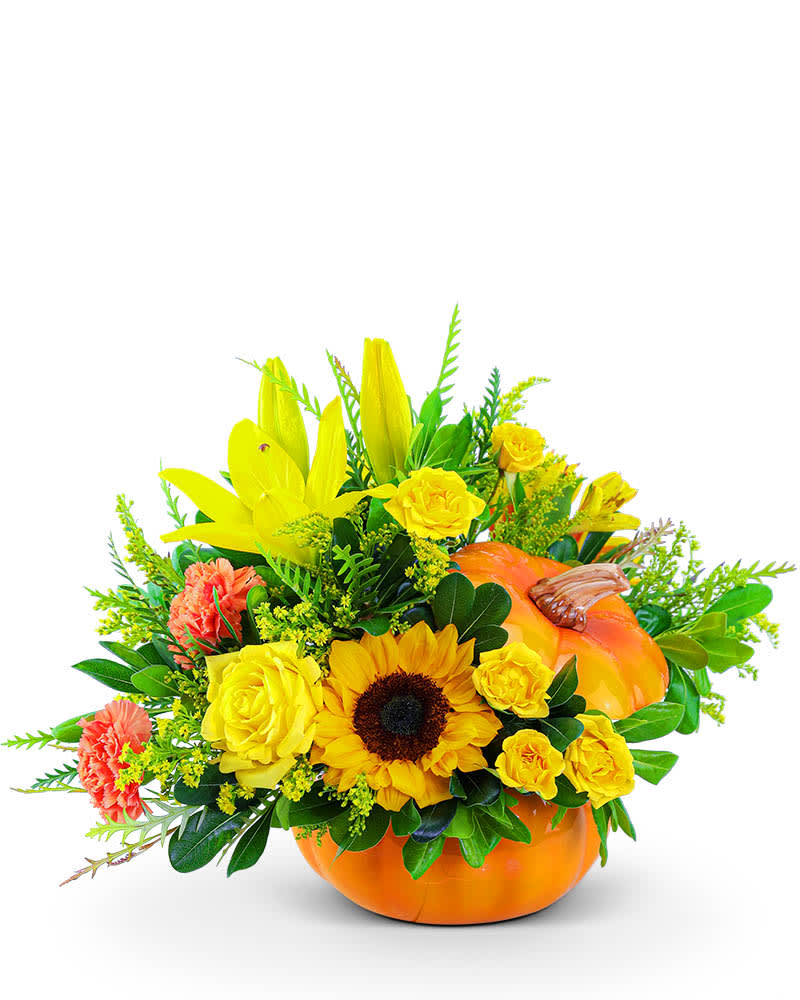 Seasonal Sunkiss Pumpkin Flower Bouquet