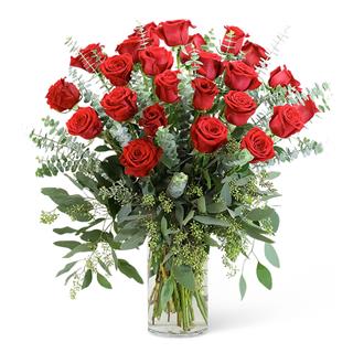 Red  Roses  with  Eucalyptus  Foliage  (24)