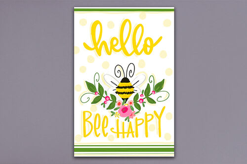 Bee Happy Garden Flag