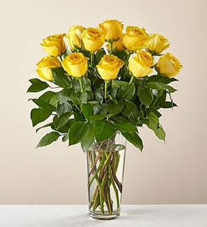 Long Stem Yellow Rose Bouquet Flower Bouquet