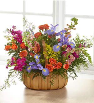 Garden of Life Basket Flower Bouquet