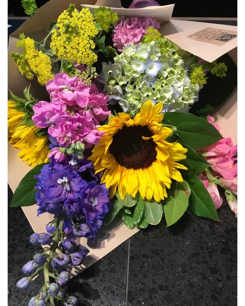 Designers Choice Wrapped Flowers Flower Bouquet