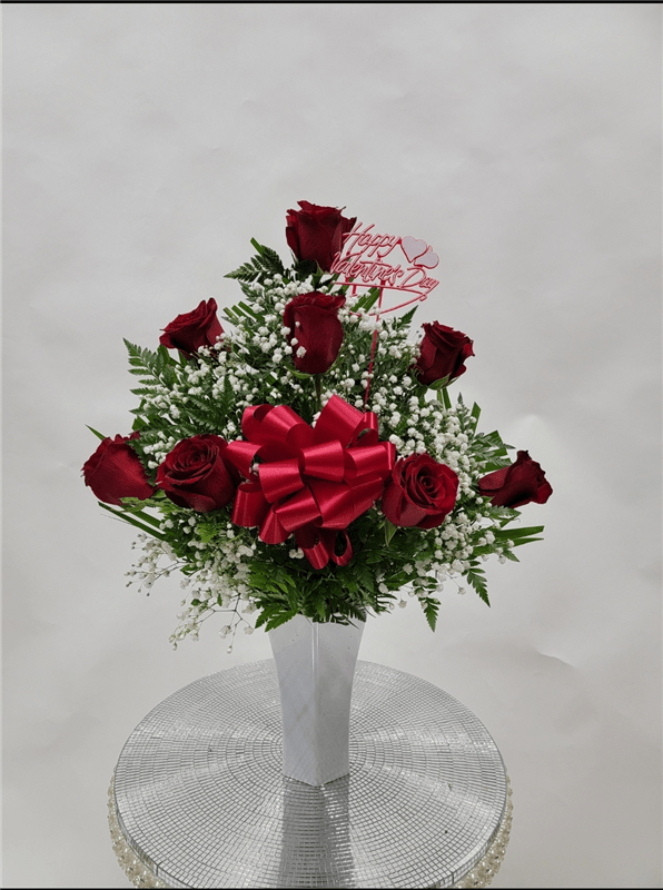 Red Rose Arranged Flower Bouquet