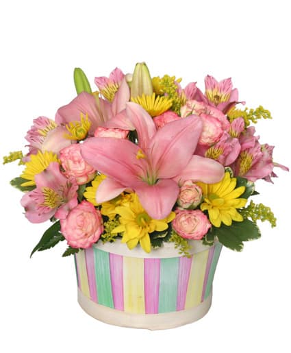 Saltwater Taffy Basket Flower Bouquet