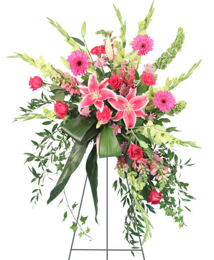 Grateful Heart Standing Spray Flower Bouquet