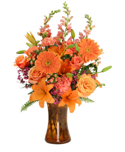 Orange Unique Floral Arrangement