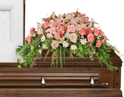 Softly At Rest Casket Arrangement