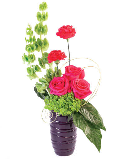 Pinks Of Passion Contemporary Vase