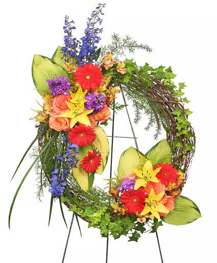 Brilliant Sympathy Wreath Funeral Flowers