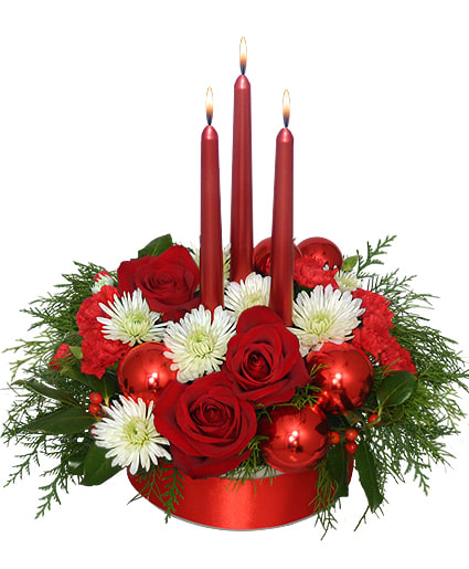 Red Reflections Holiday Centerpiece