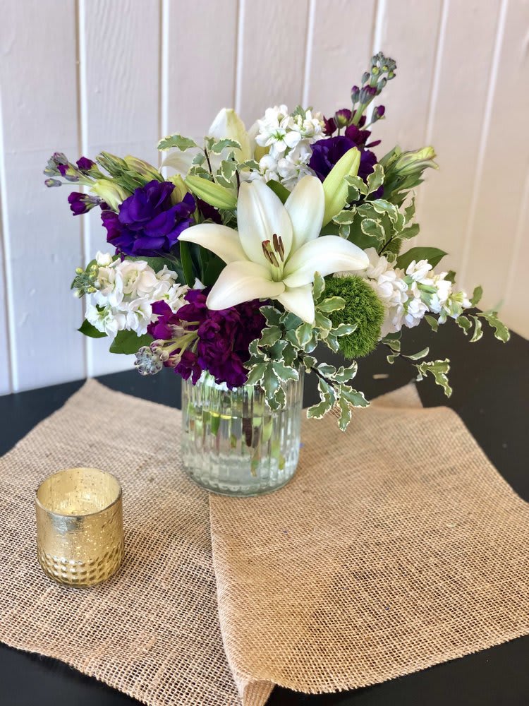 The Grape Jam Jar Flower Bouquet