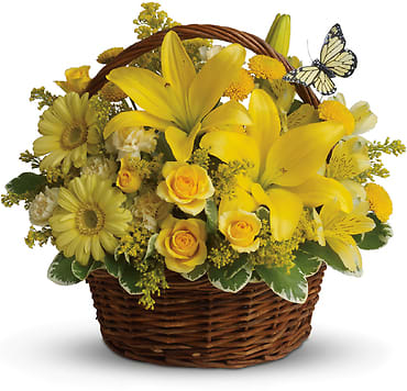 Basket Full of Wishes Flower Bouquet