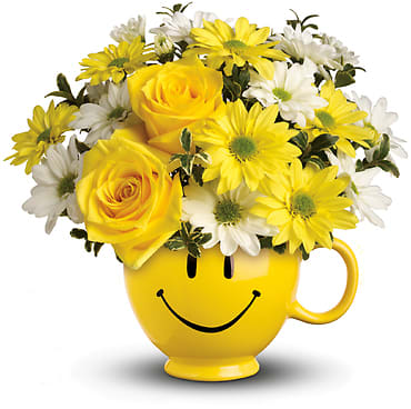 Be Happy Bouquet with Roses Flower Bouquet