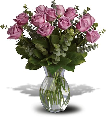 Lavender Wishes - Dozen Premium Lavender Roses Flower Bouquet