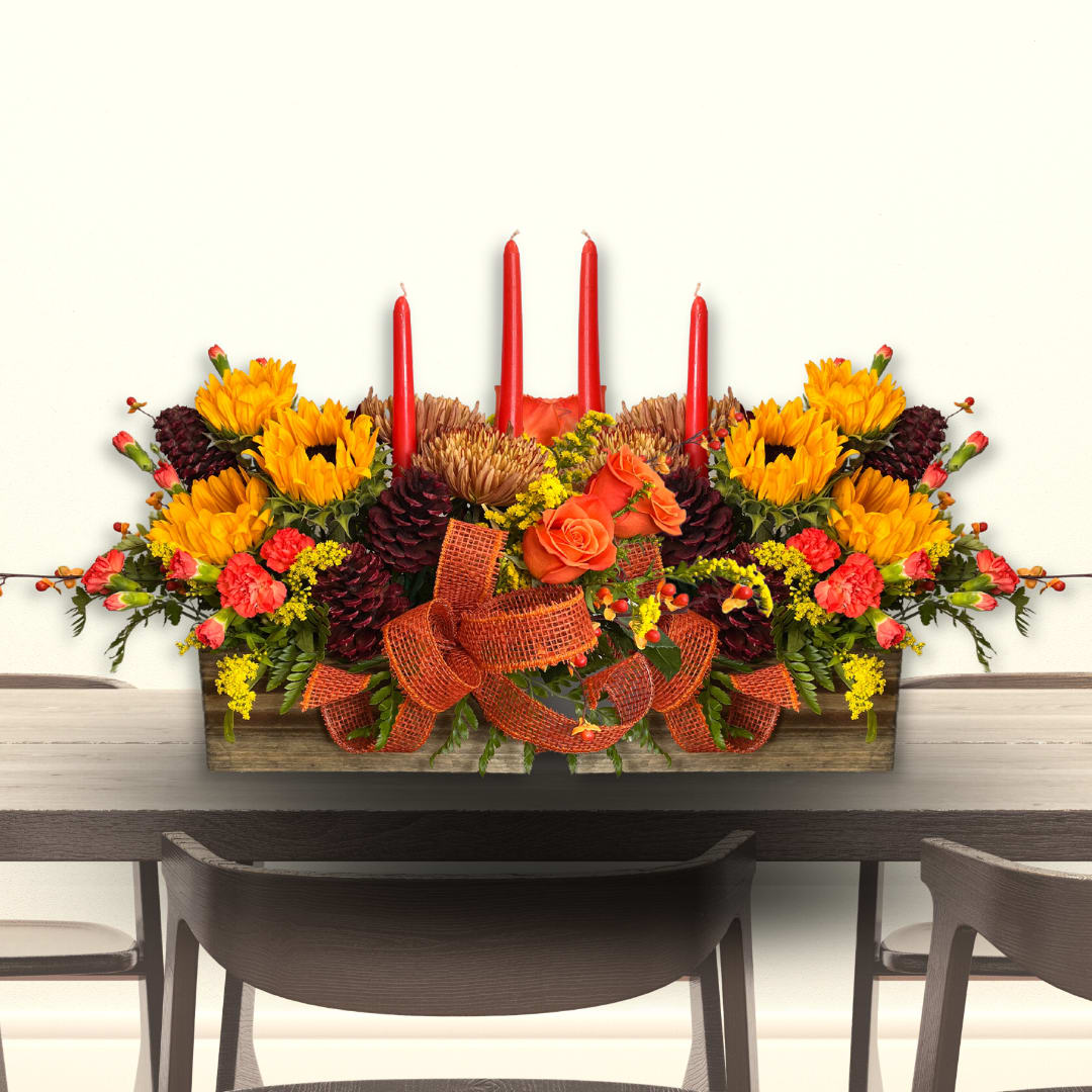 Fall Harvest Centerpiece Flower Bouquet