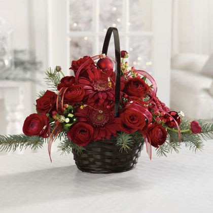 Seasonal Garden Basket Flower Bouquet