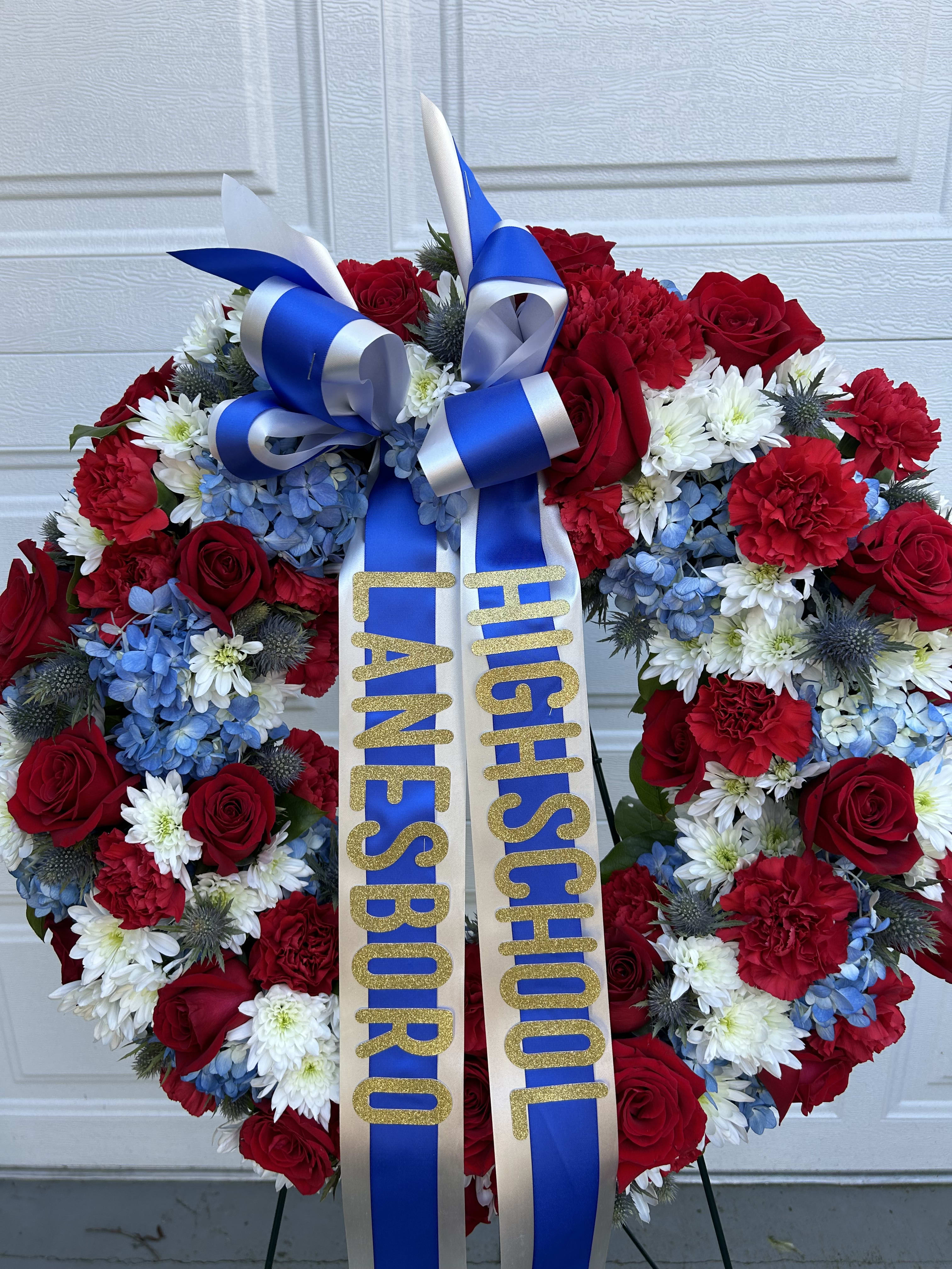 Red, White, & Blue Sympathy Wreath