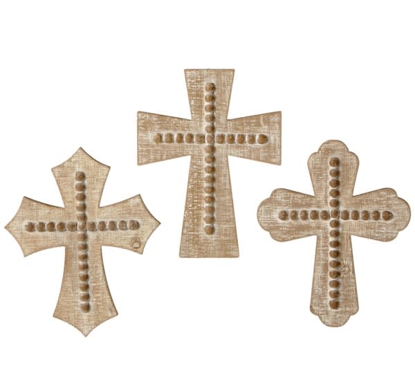 Beaded Wall Cross Flower Bouquet