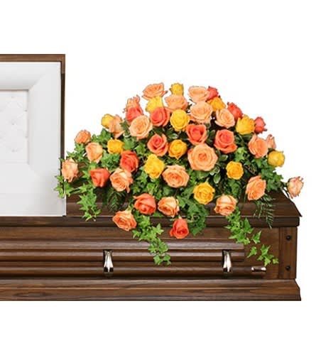 Beautiful Rose Benediction Casket Spray