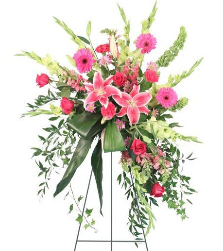 Grateful Heart Standing Casket Spray