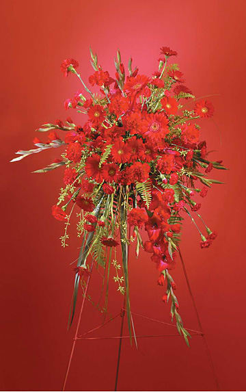Red standing spray Flower Bouquet