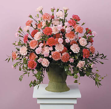 Full Carnation Mache Basket