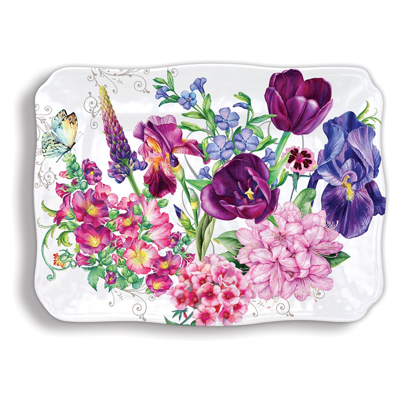 Deborah's Garden Melamine Serveware Large Platter