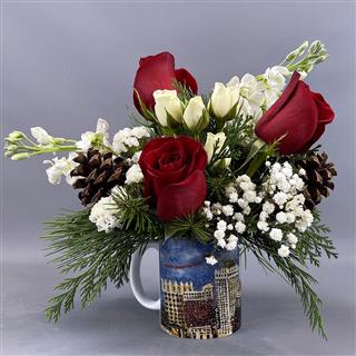 Tulsa Christmas Mug by Rathbone's Flair Flowers Flower Bouquet