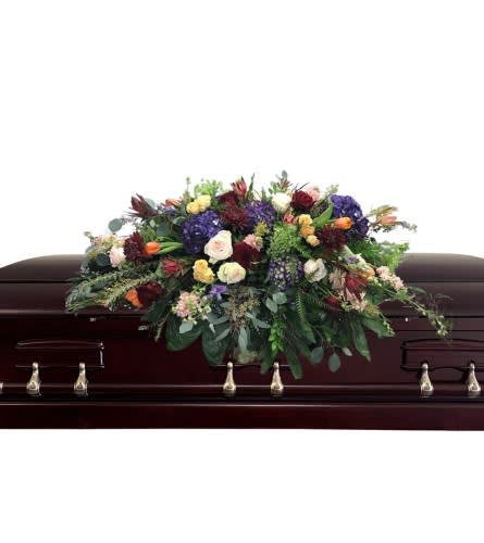 Wild Gardens Casket Spray