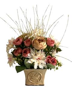 Silk Neutral Colors in Ceramic with Bird